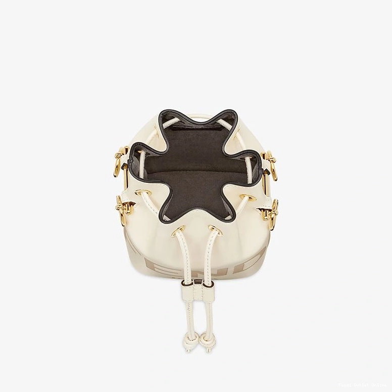 Cheap Tresor Leather ROMA White Mini Fendi In Bucket Calf Mon Bag Logo 0722